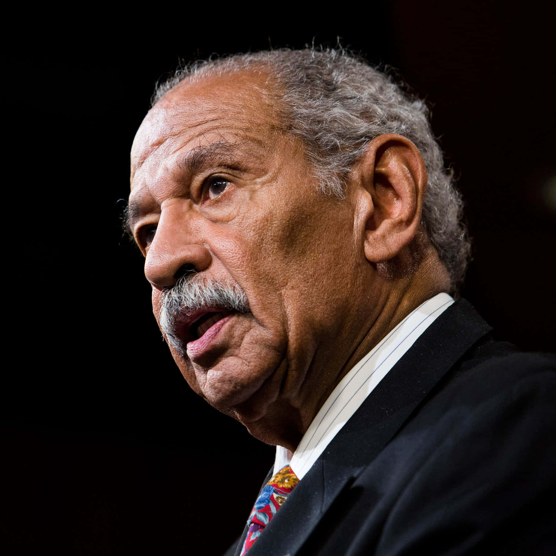 John Conyers, gray hair, mustache, HD Desktop Wallpaper