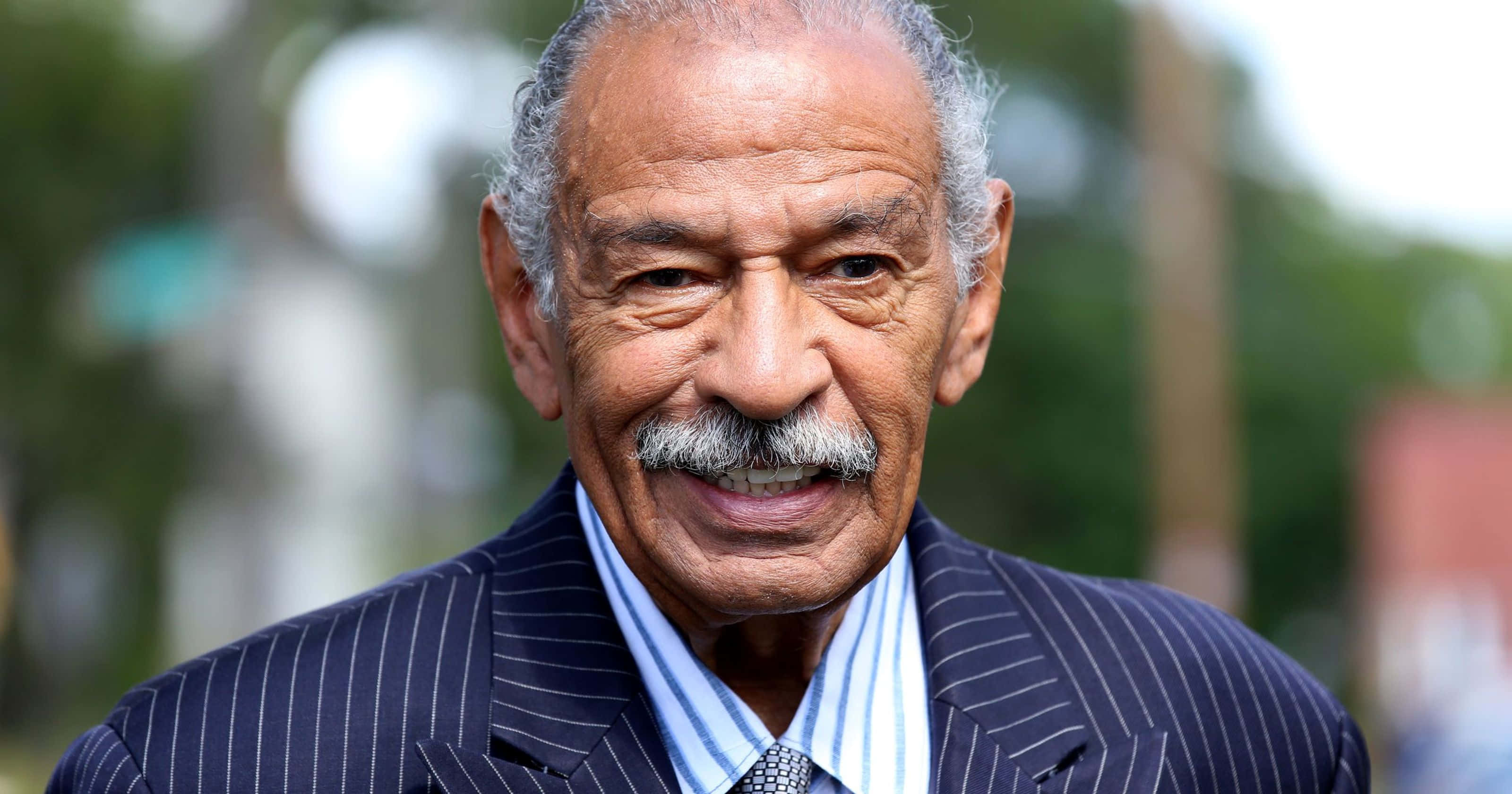 John Conyers, pinstripe suit, white mustache, 2K Desktop Wallpaper