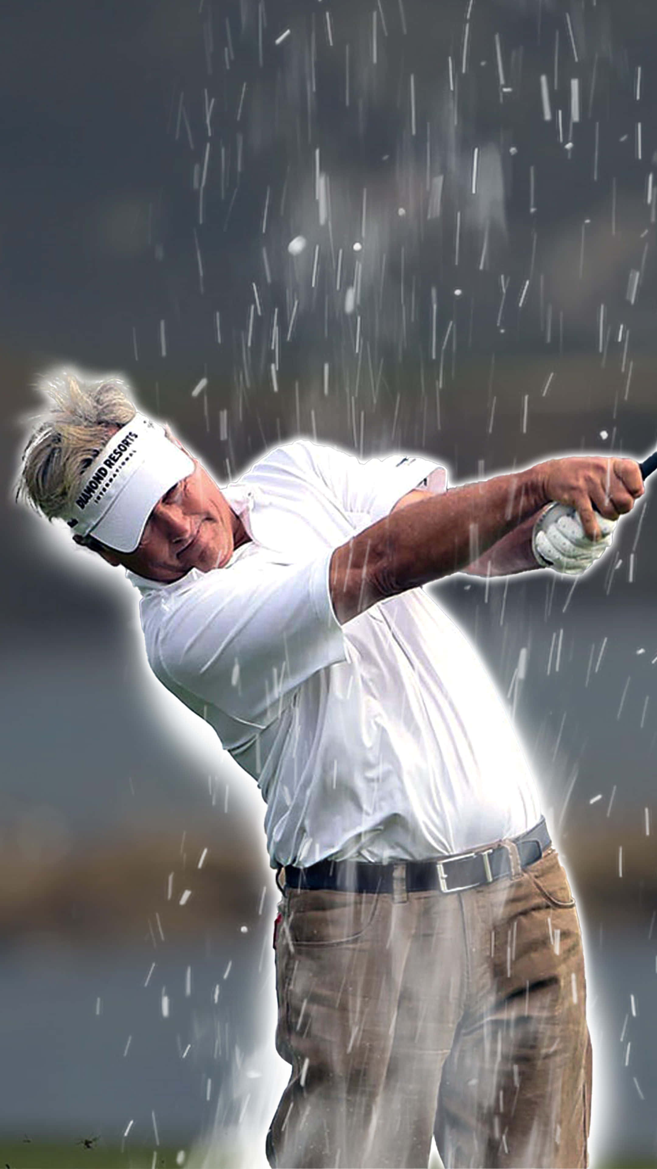 John Cook, White Sparks Art Effect, golfer, 4K Phone Wallpaper