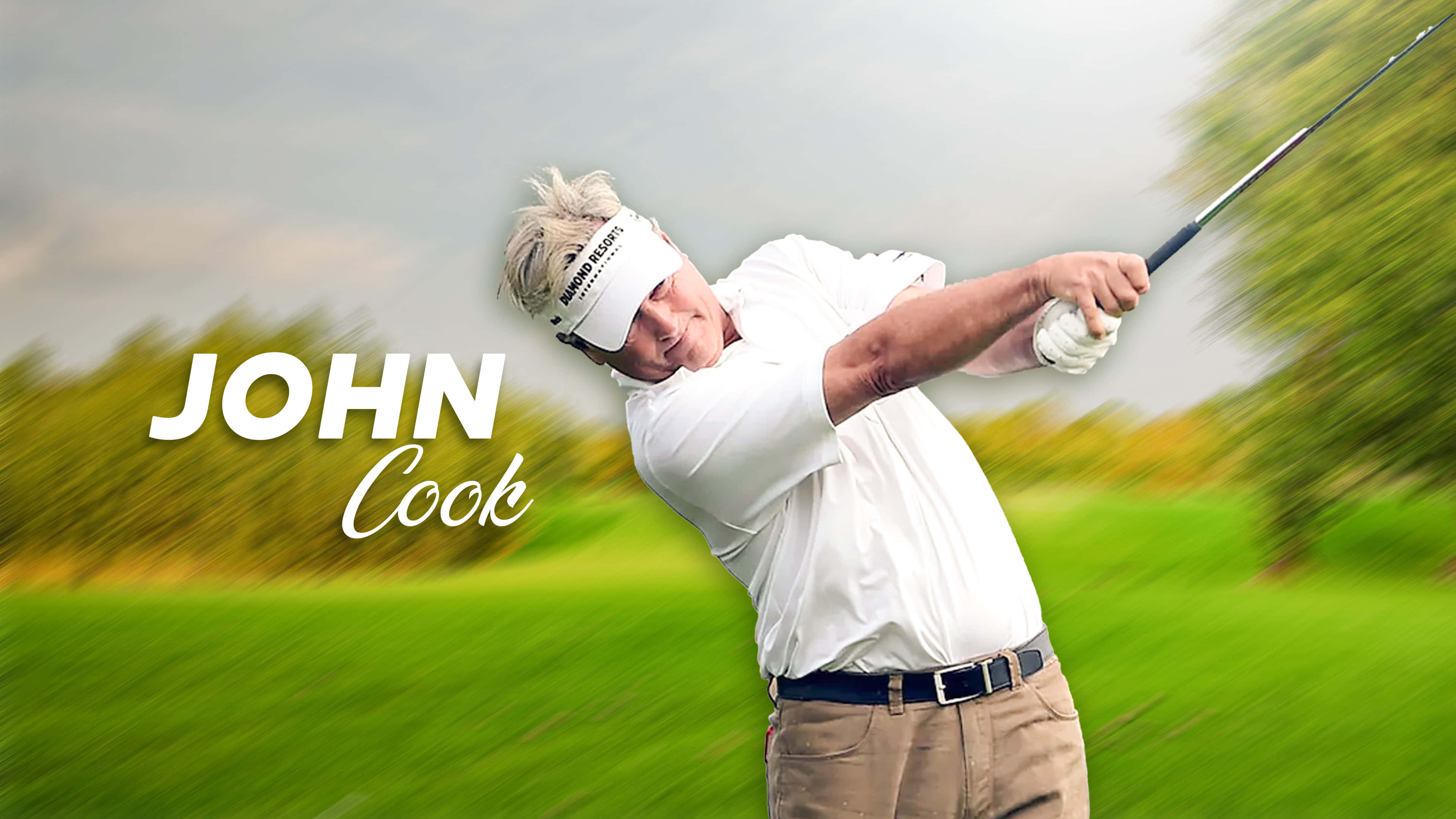 John Cook, motion blur, golfer mid-swing, 4K Desktop Wallpaper