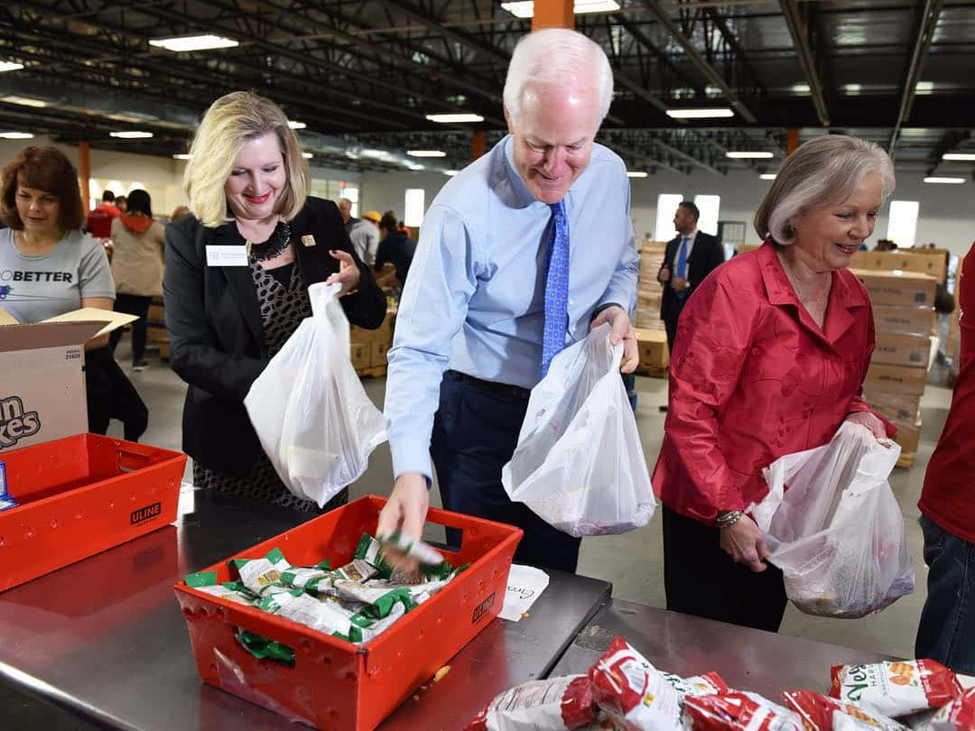 John Cornyn, relief goods, warehouse distribution center, SD Desktop Wallpaper