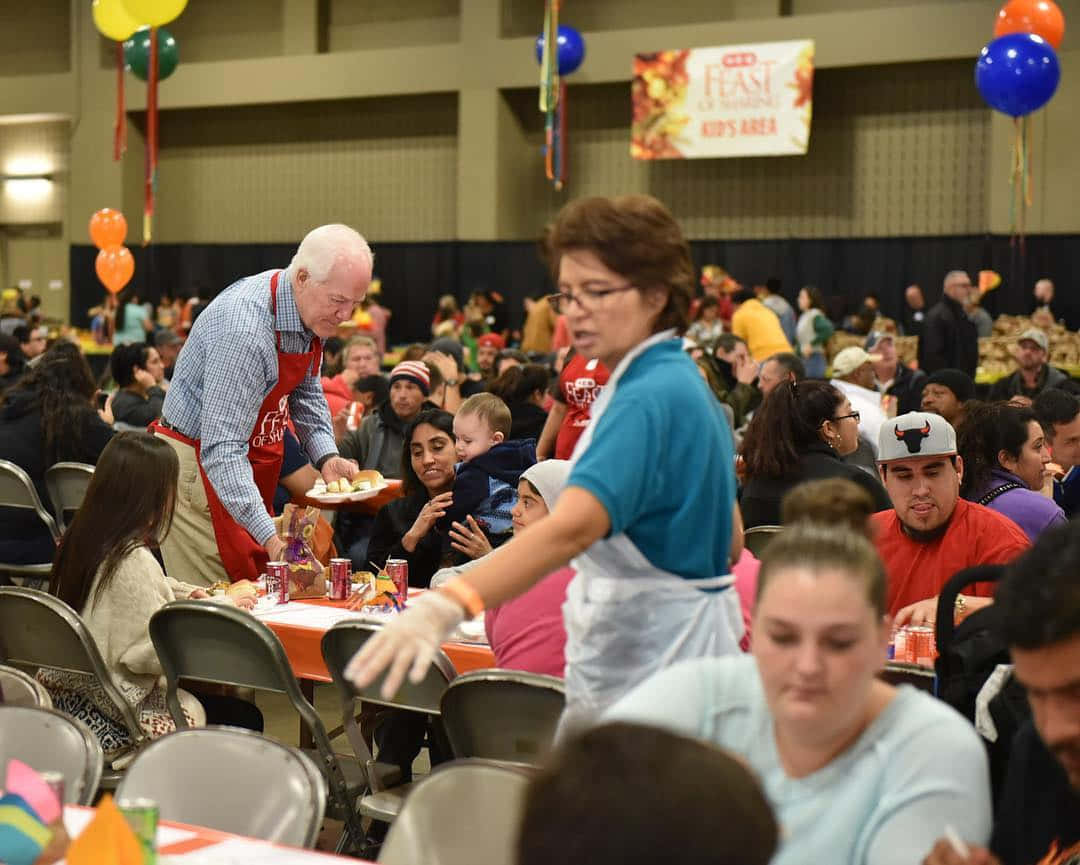 John Cornyn, community feast, colorful balloons, SD Desktop Wallpaper