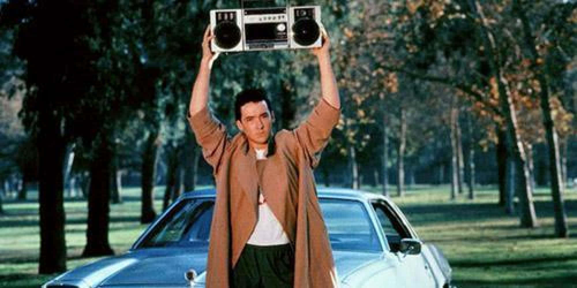 John Cusack, brown coat, boombox, Full HD Desktop Wallpaper