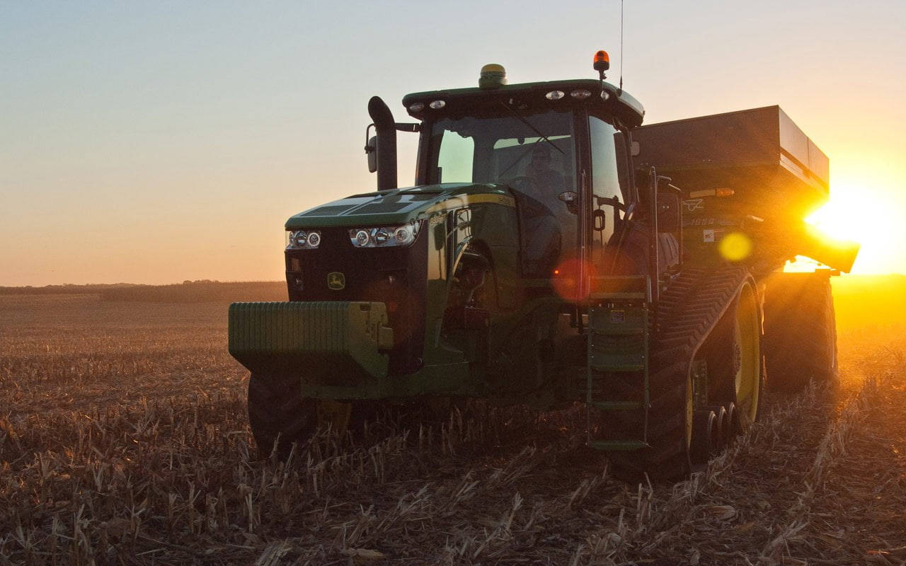 John Deere, green, track tires, HD Desktop Wallpaper