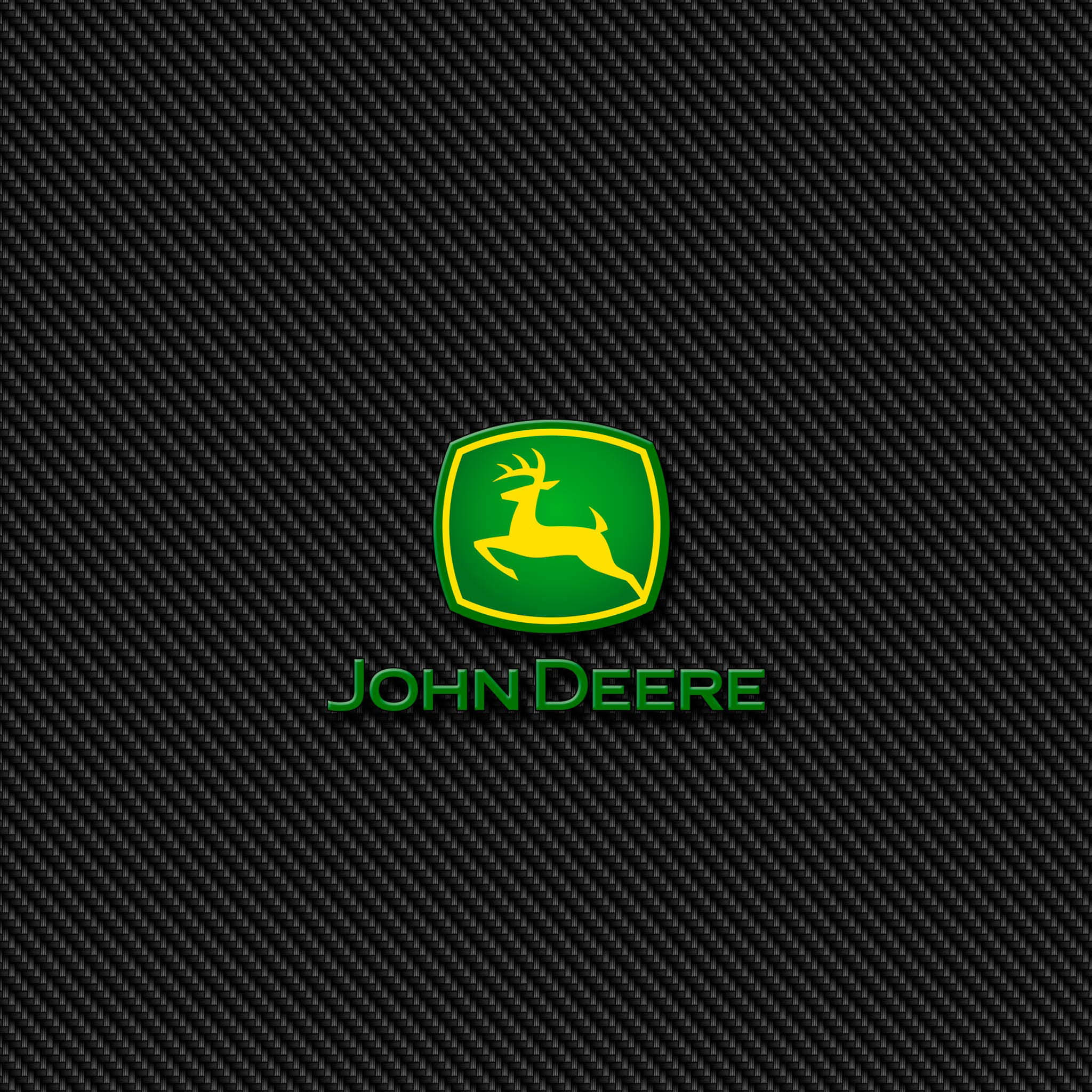 John Deere, yellow deer, green shield, Full HD Desktop Wallpaper