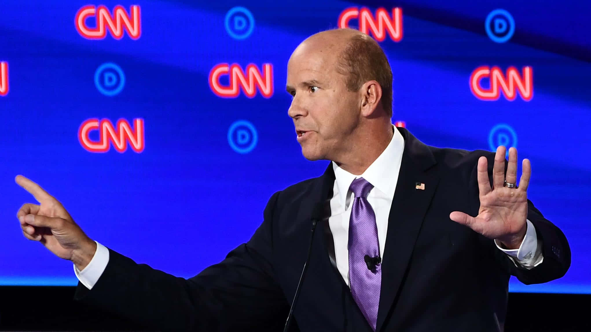 John Delaney, dark suit, purple tie, Full HD Desktop Wallpaper
