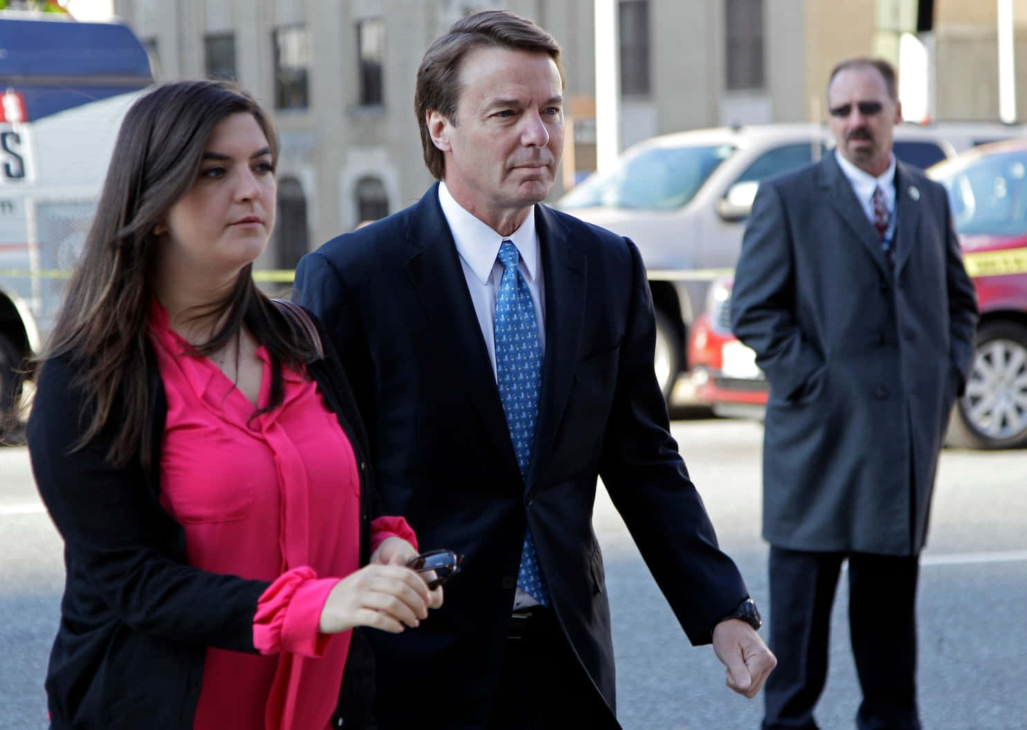 John Edwards, dark suit, blue patterned tie, HD Desktop Wallpaper