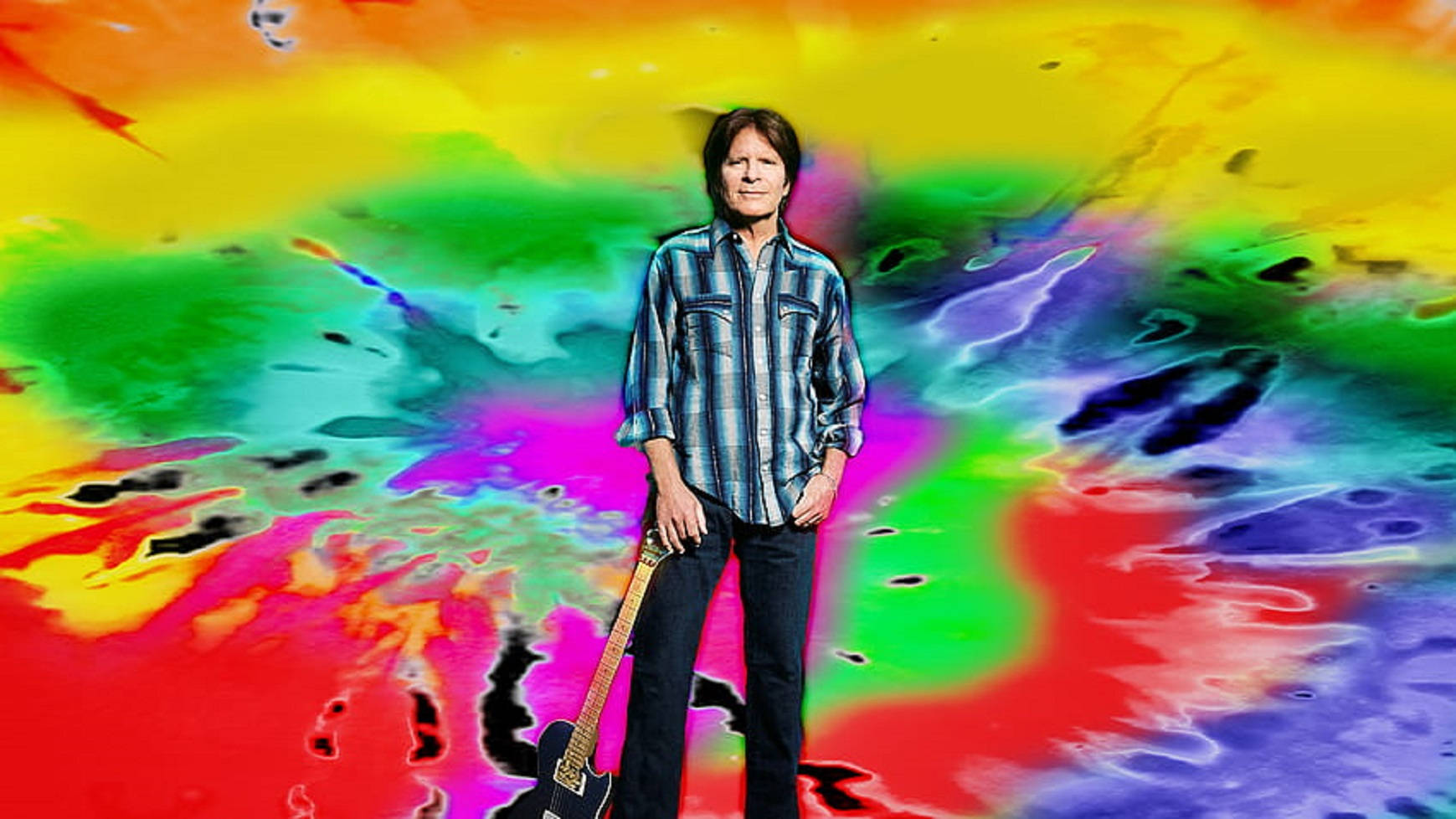 John Fogerty, plaid shirt, guitar, HD Desktop Wallpaper