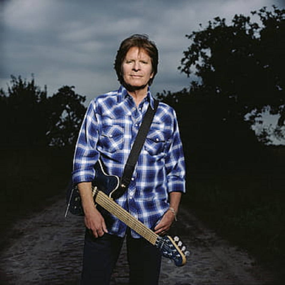 John Fogerty, blue plaid shirt, bass guitar, SD Desktop Wallpaper