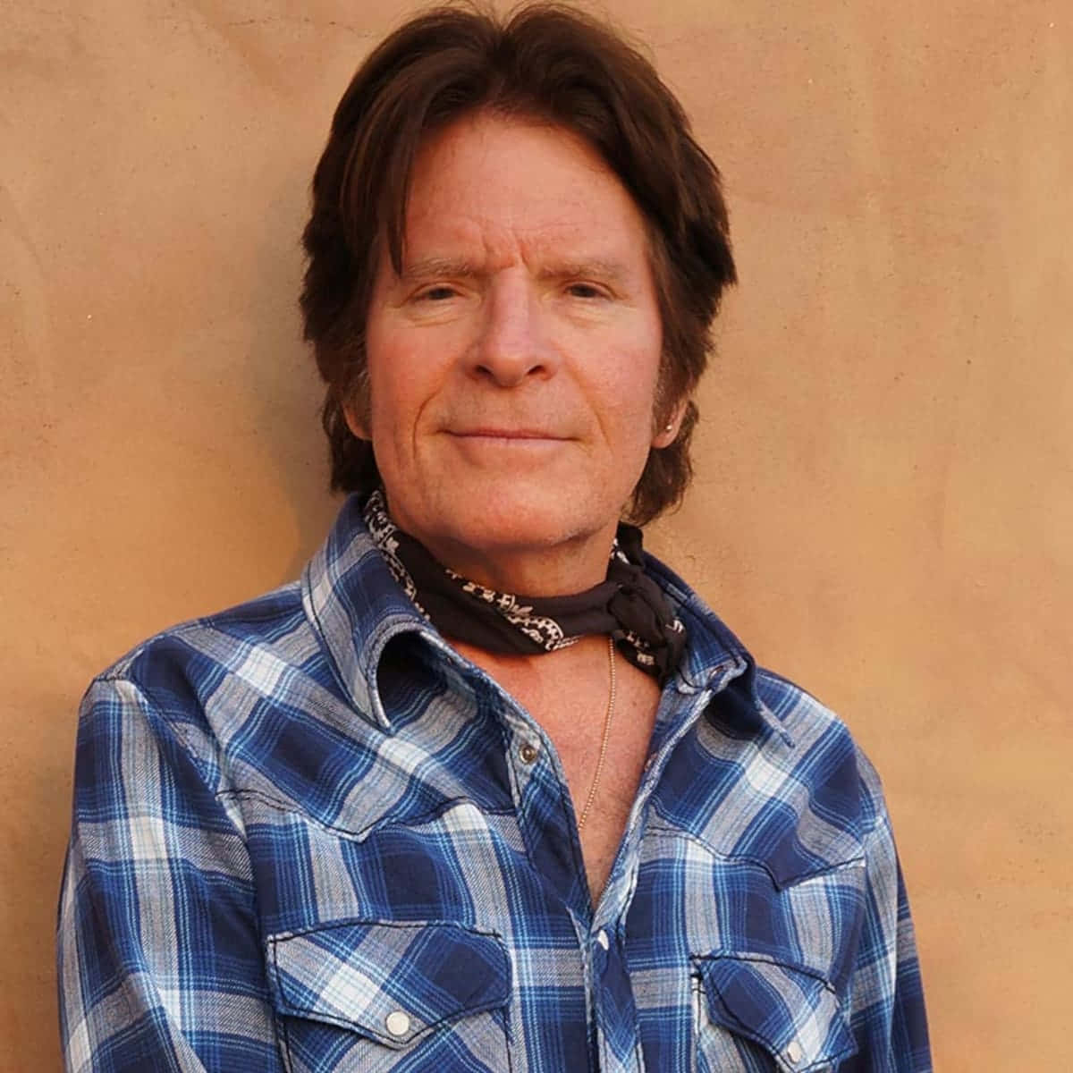 John Fogerty, blue plaid shirt, patterned bandana, SD Desktop Wallpaper