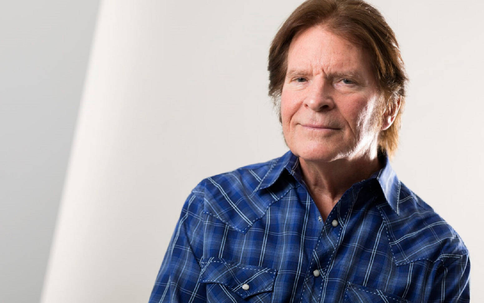 John Fogerty, blue plaid shirt, plain white background, HD Desktop Wallpaper