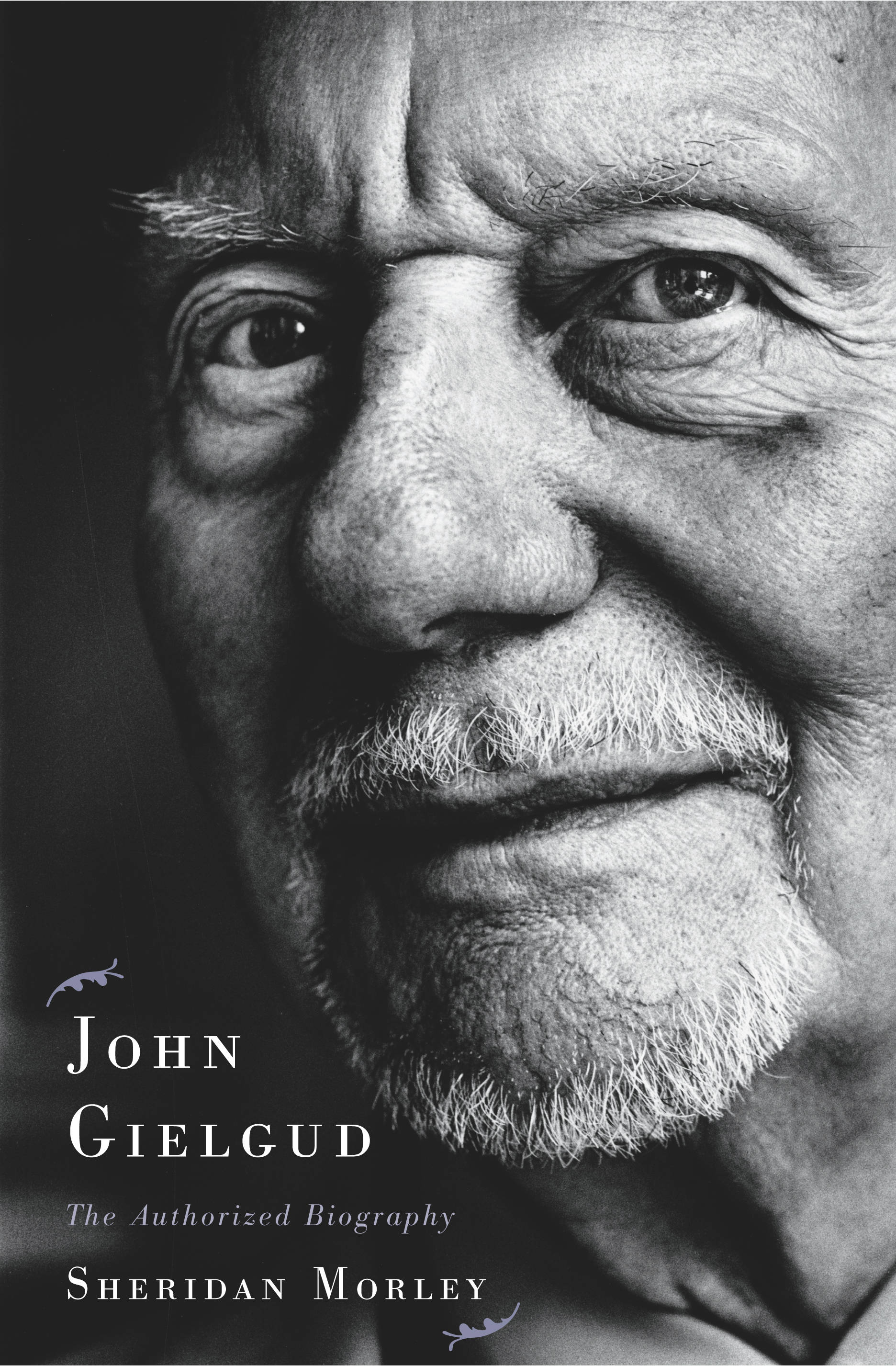 John Gielgud, black and white portrait, elderly man, 2K Phone Wallpaper