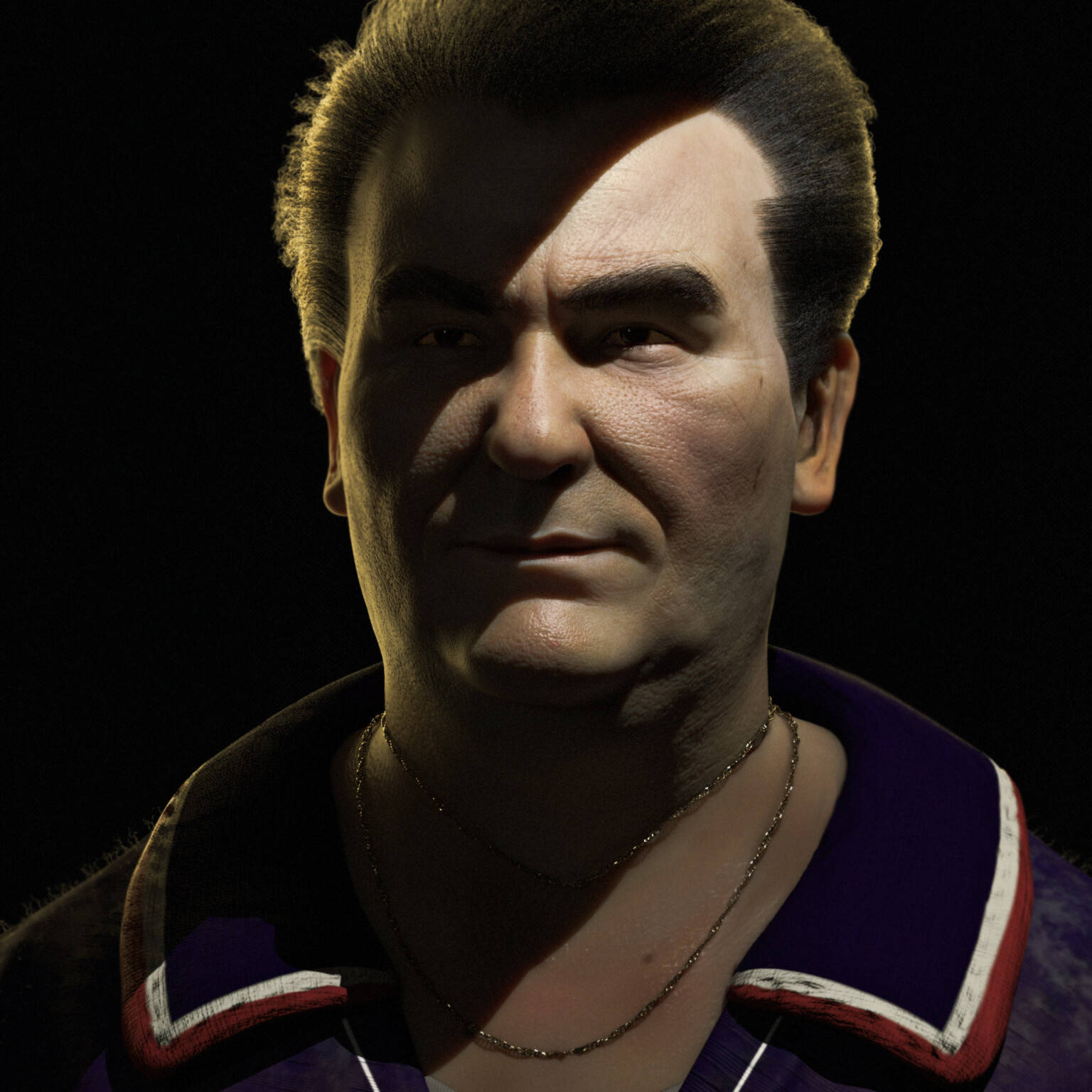 John Gotti, dark 3D art, slicked-back hair, HD Desktop Wallpaper