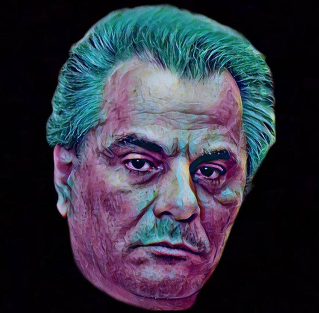 John Gotti, teal hair, intense eyes, SD Desktop Wallpaper