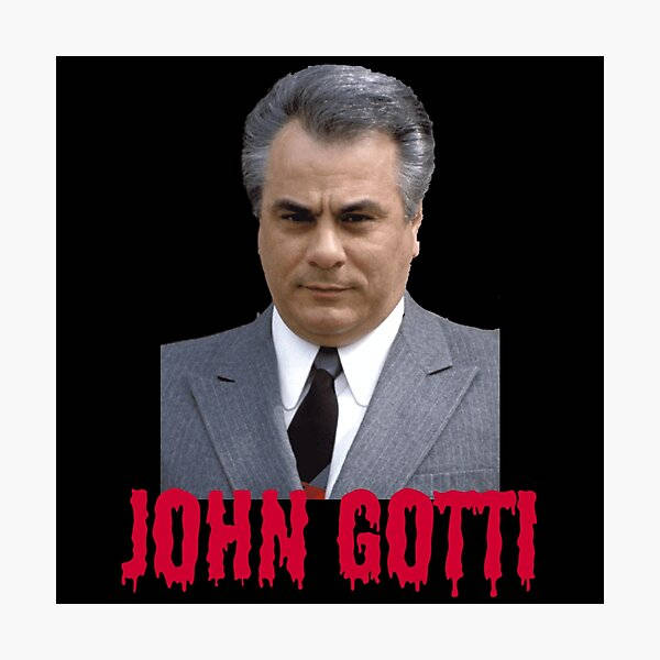 John Gotti, black and red tone, gray suit, SD Desktop Wallpaper