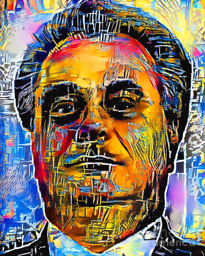John Gotti, vibrant abstract portrait, bold brushstrokes, SD Phone Wallpaper