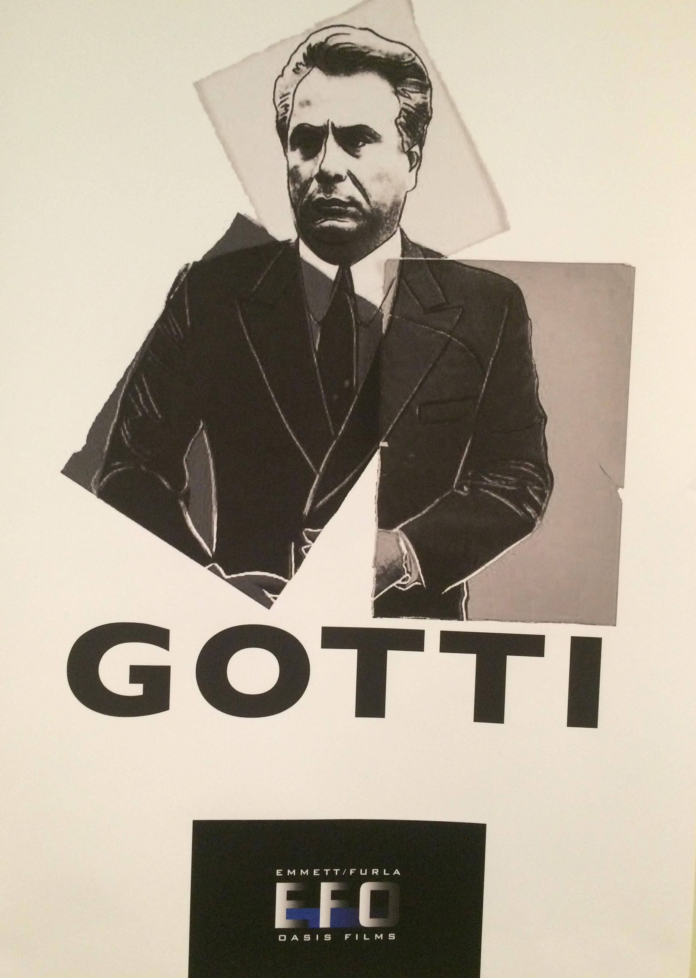 John Gotti, black and white collage portrait, man in a suit, 2K Phone Wallpaper