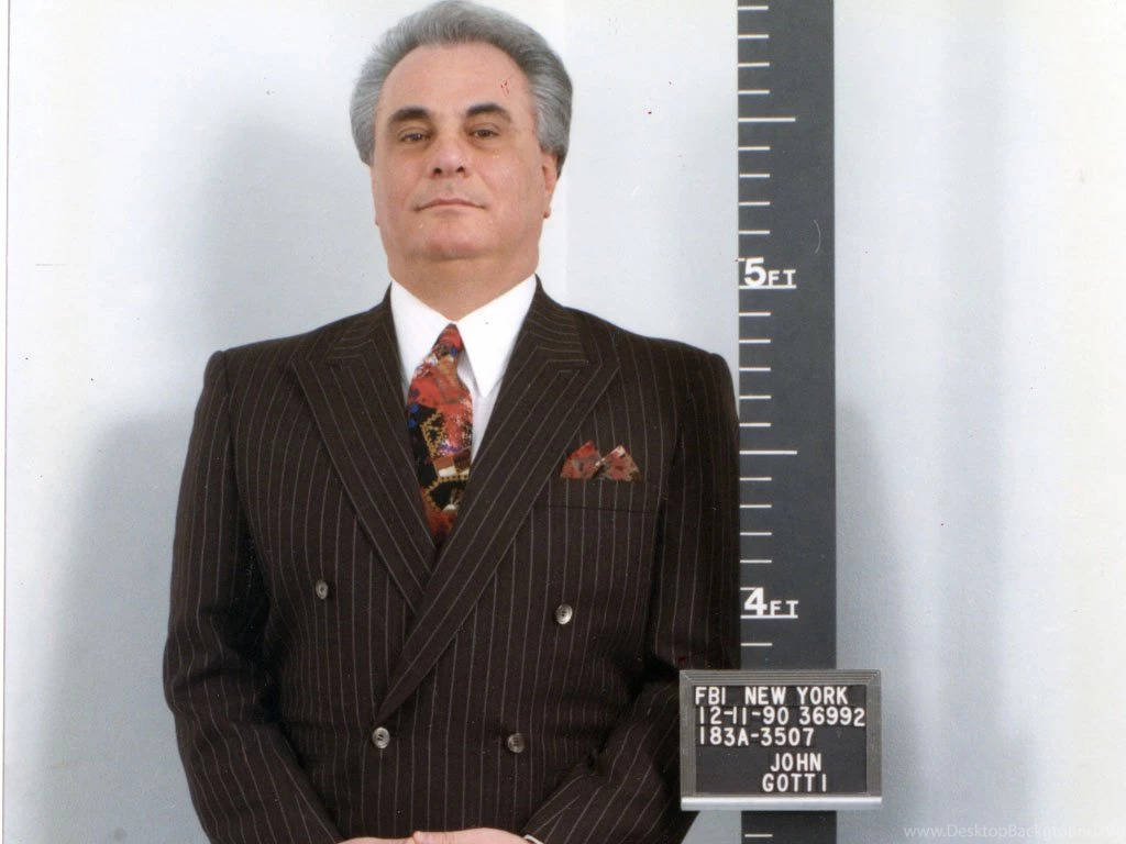 John Gotti, pinstripe suit, FBI height chart, SD Desktop Wallpaper