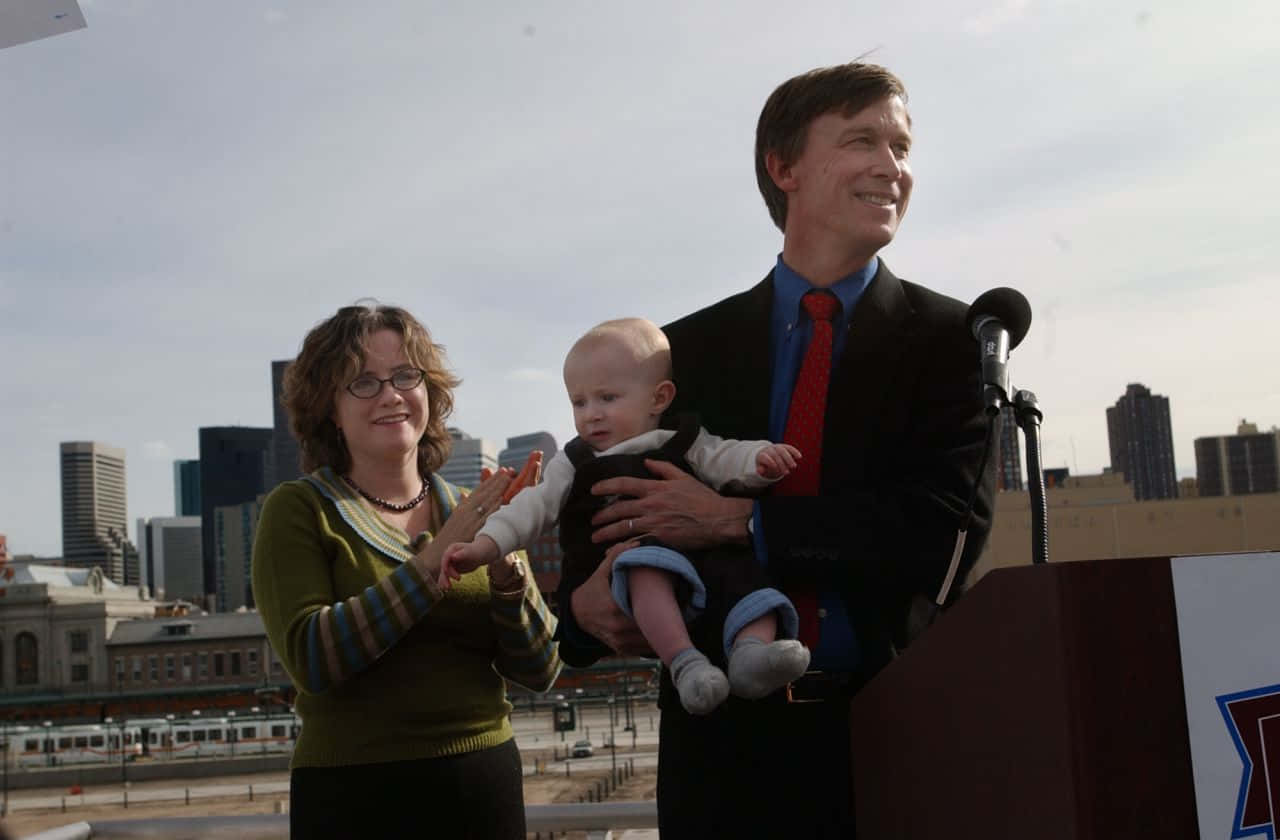 John Hickenlooper, suit, baby, HD Desktop Wallpaper