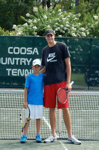 John Isner, young tennis player, tennis court, SD Phone Wallpaper