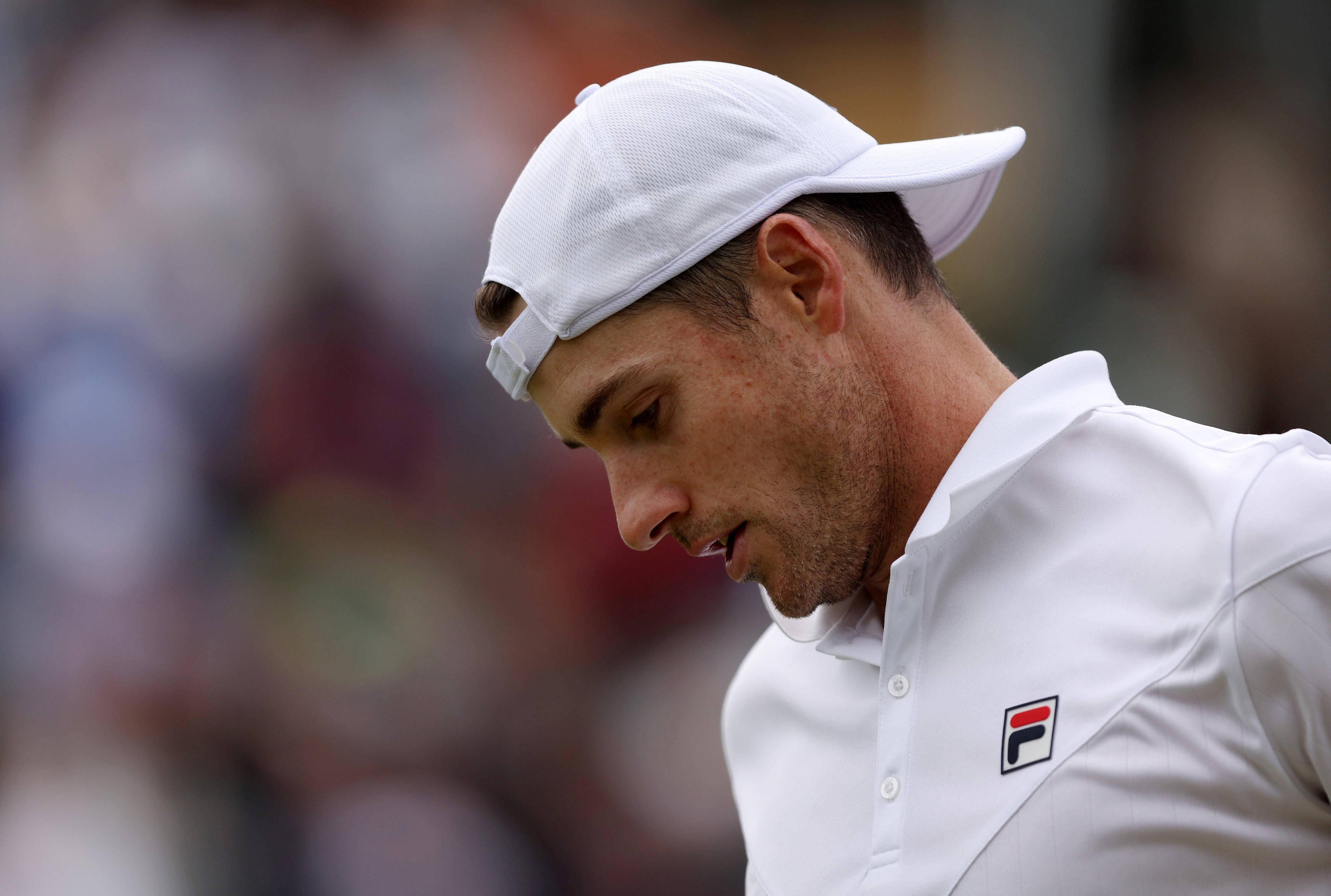 John Isner, white tennis cap, white shirt, 4K Desktop Wallpaper
