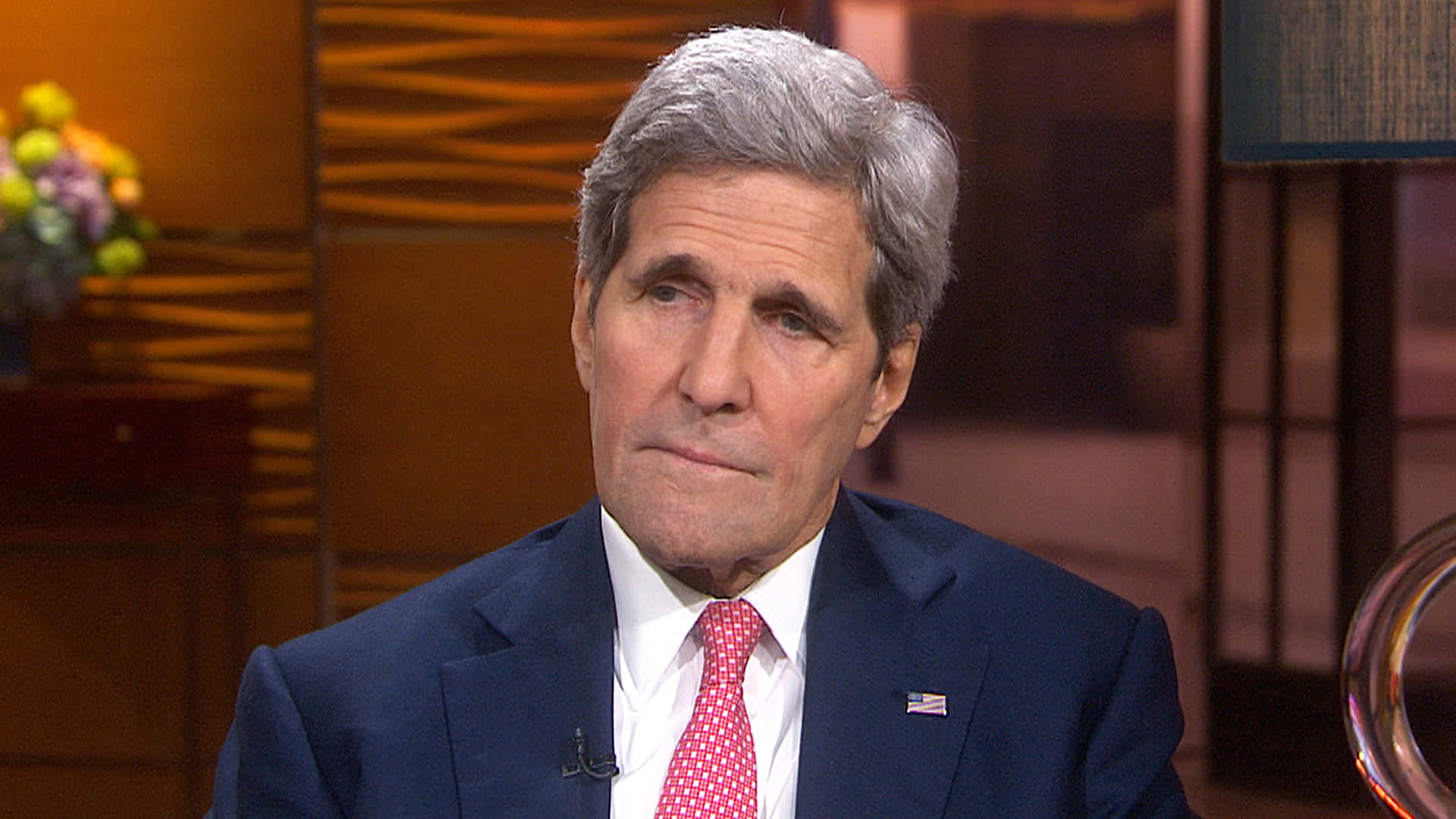 John Kerry, dark suit, red tie, Full HD Desktop Wallpaper