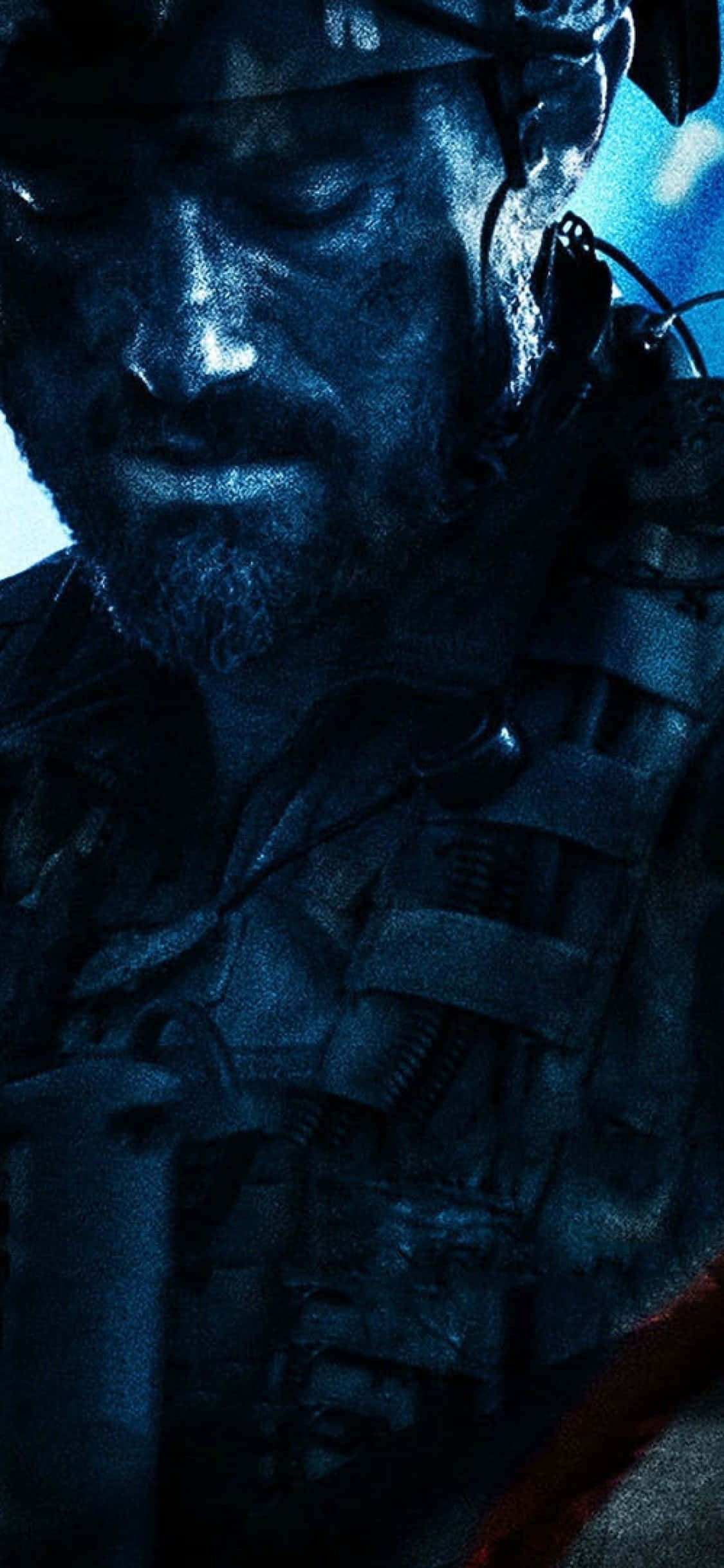 John Krasinski, tactical gear, cold blue lighting, Full HD Phone Wallpaper