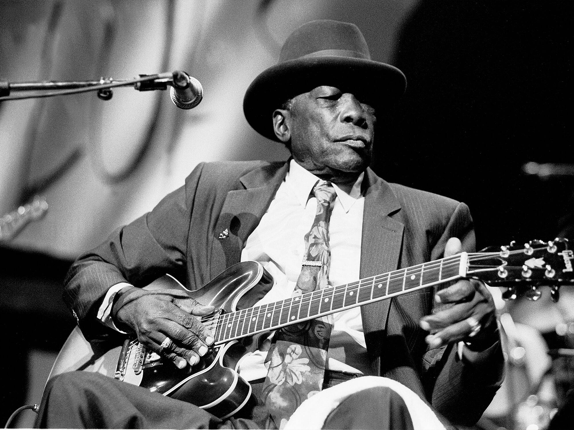 John Lee Hooker, fedora, suit, Full HD Desktop Wallpaper