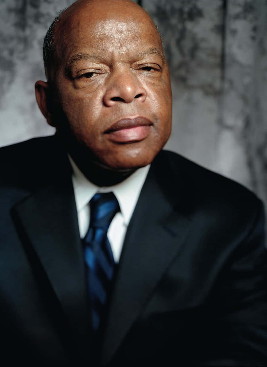 John Lewis, gray background, dark suit, HD Phone Wallpaper