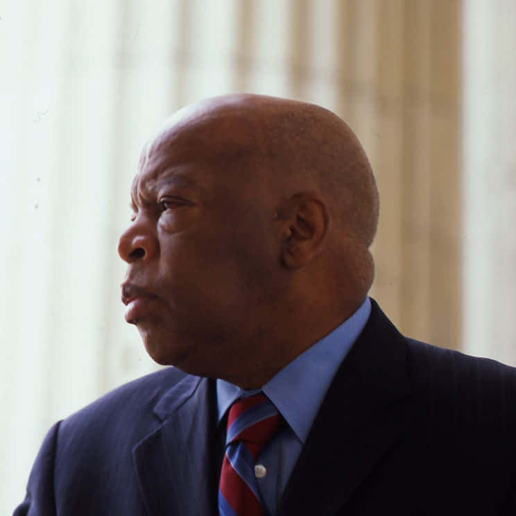 John Lewis, bald Black man, dark suit, SD Desktop Wallpaper