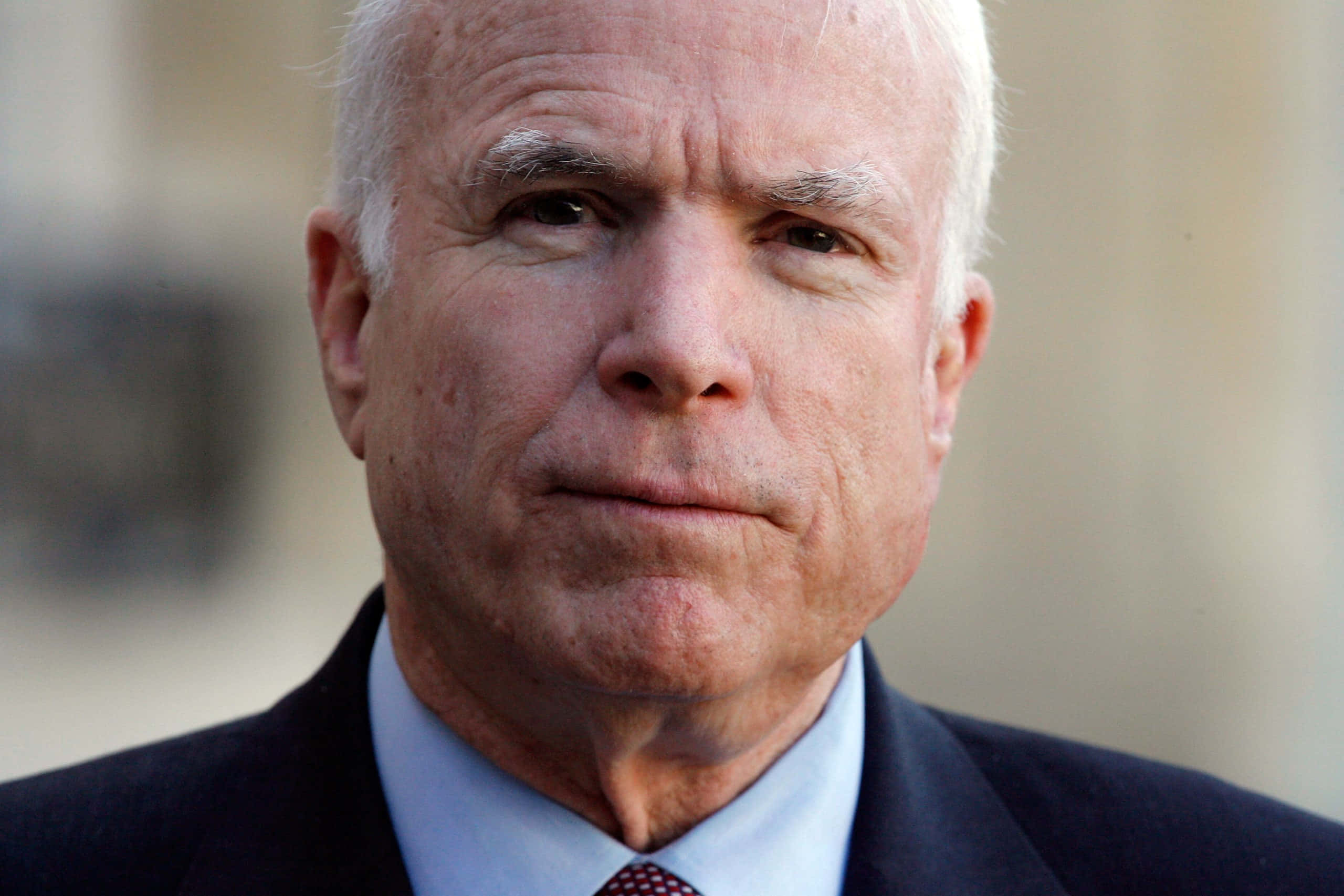 John McCain, white hair, dark suit, 2K Desktop Wallpaper
