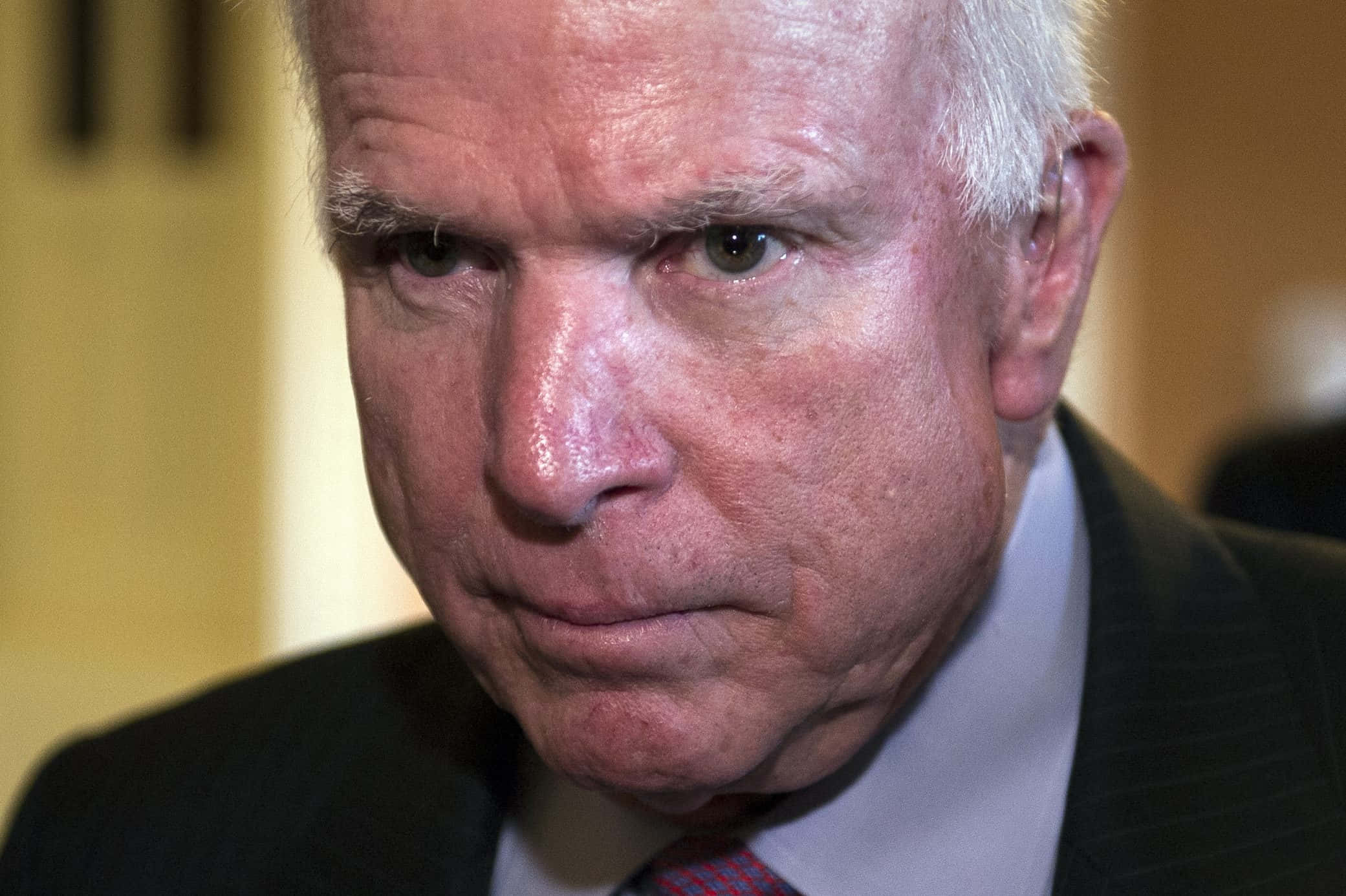 John McCain, white hair, dark suit, Full HD Desktop Wallpaper