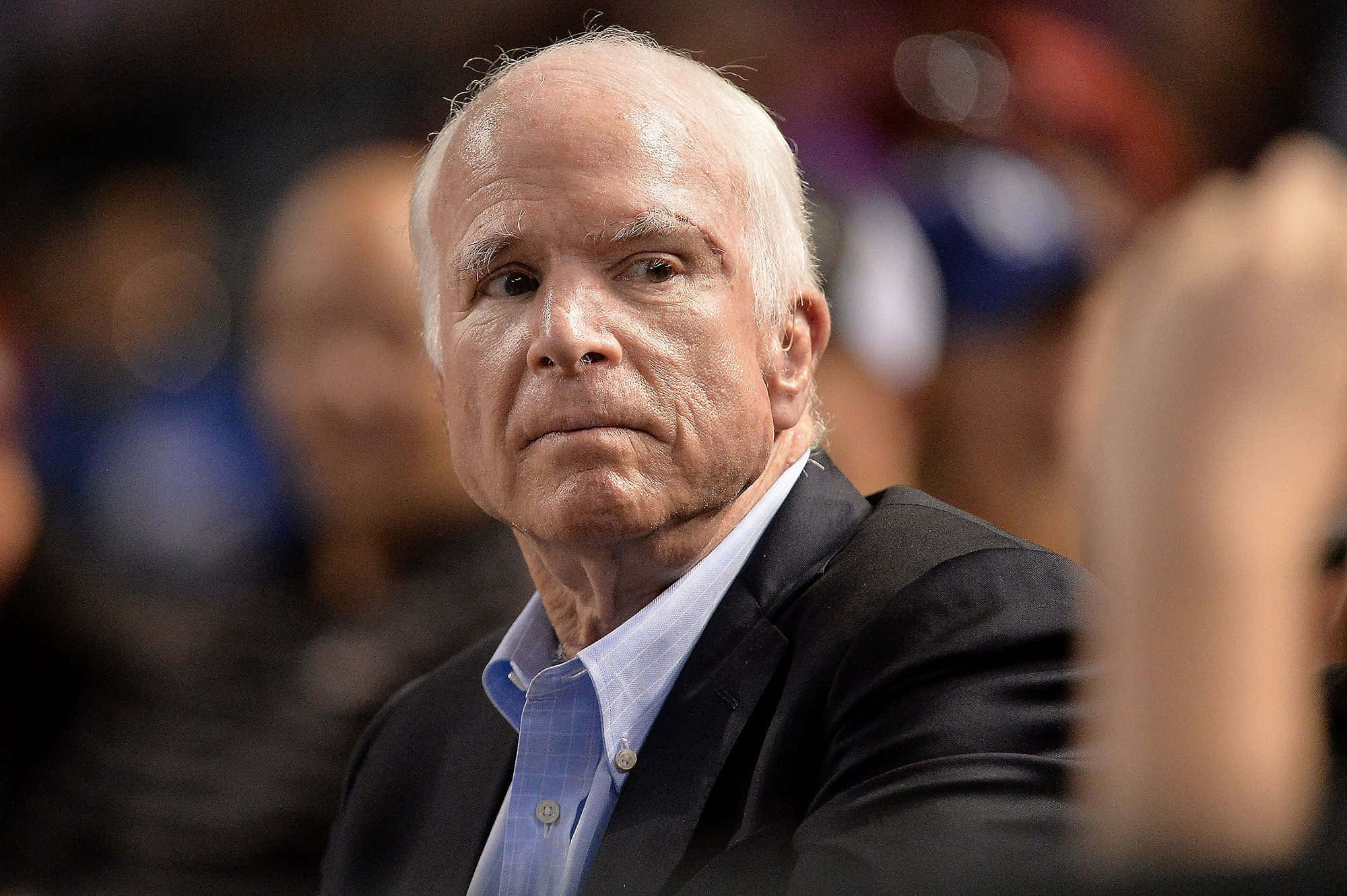 John McCain, dark suit, light blue shirt, Full HD Desktop Wallpaper