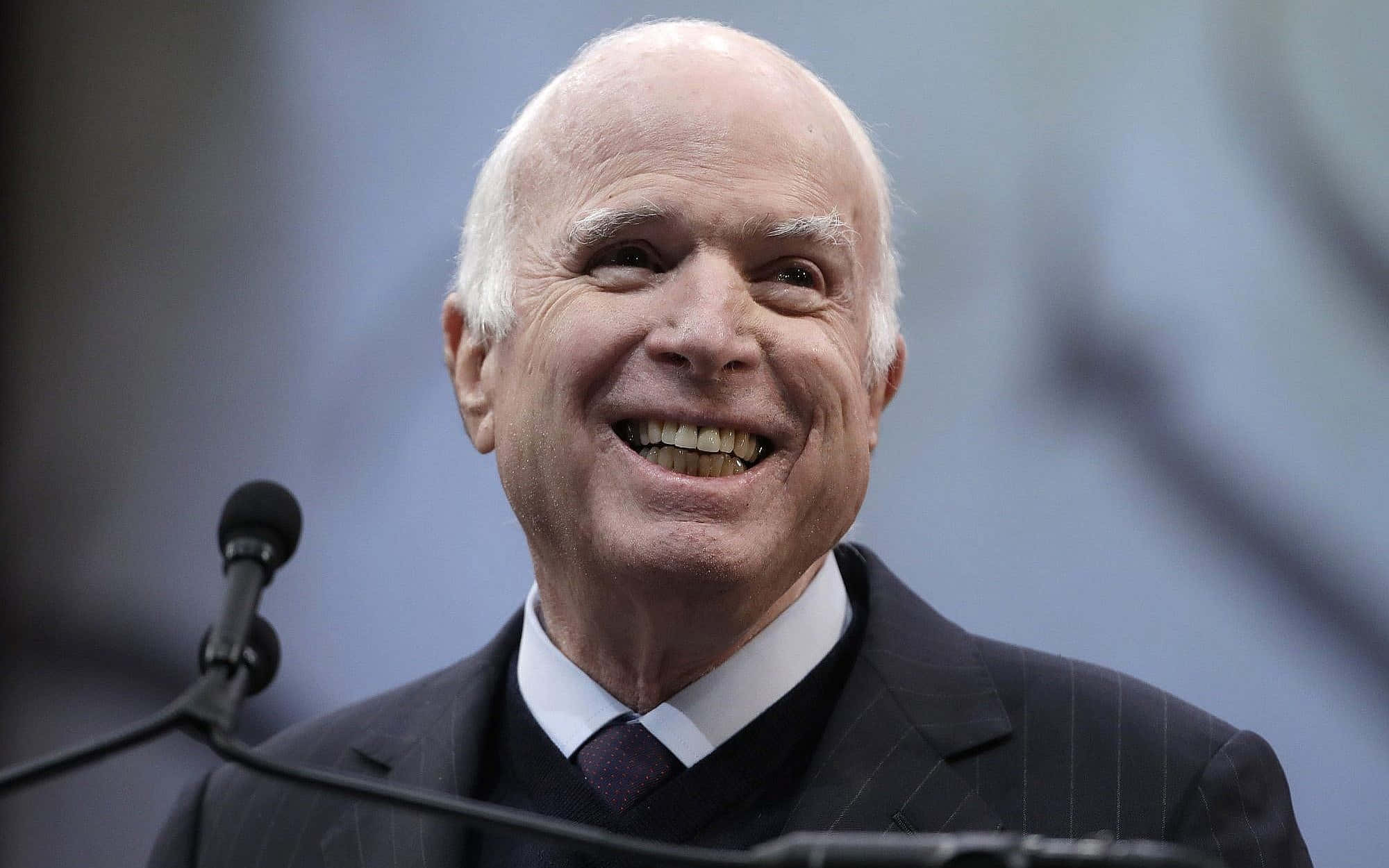 John McCain, podium, microphone, Full HD Desktop Wallpaper