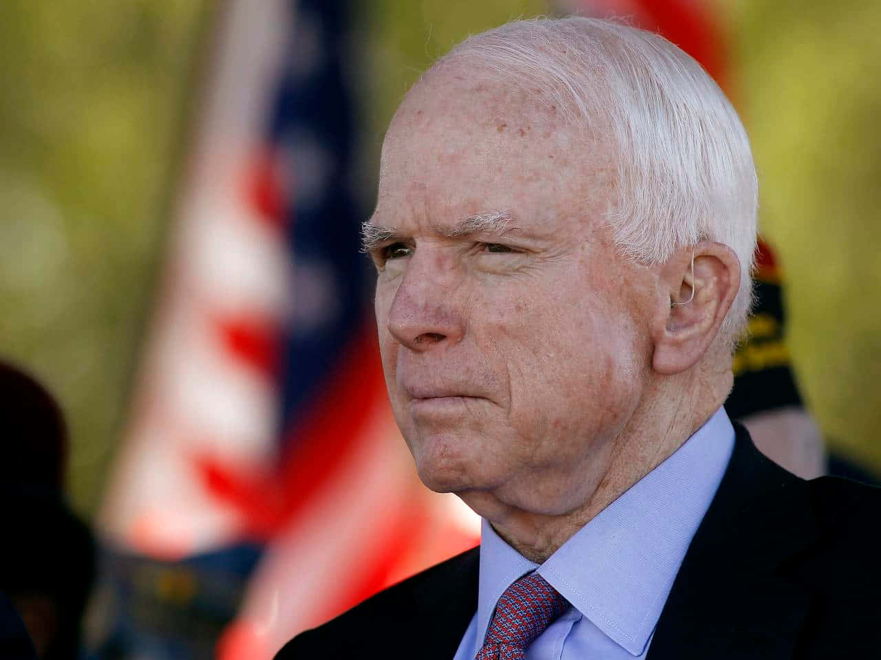 John McCain, white hair, suit and tie, HD Desktop Wallpaper
