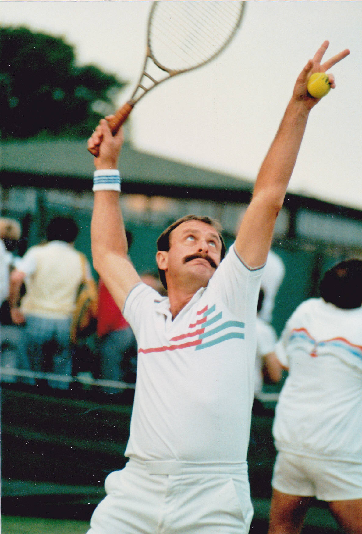 John Newcombe, white gear, grass court, HD Phone Wallpaper