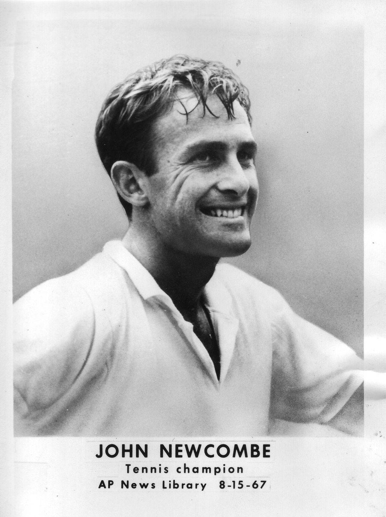 John Newcombe, tennis champion, black and white portrait, HD Phone Wallpaper