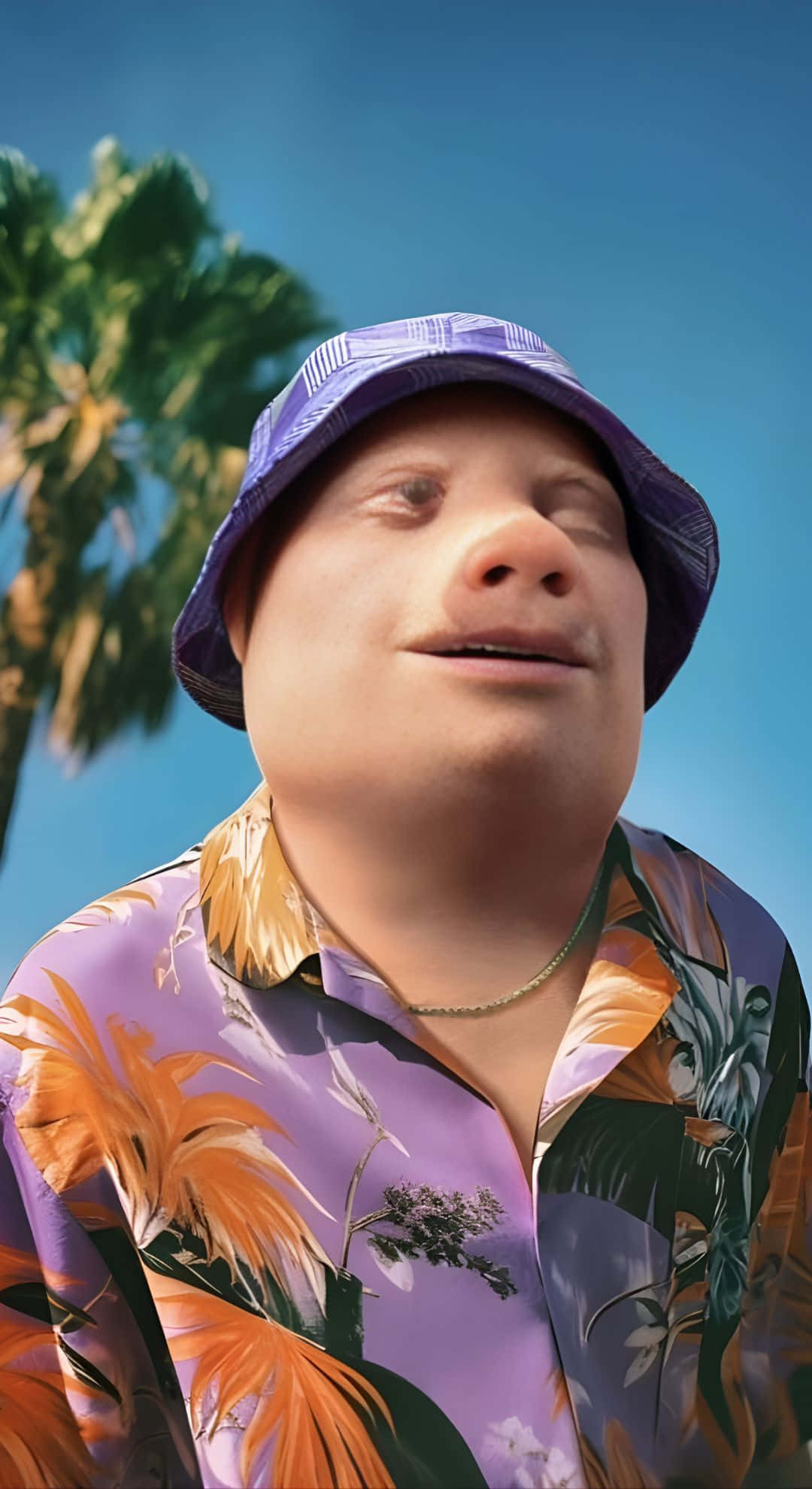 John Pork, purple bucket hat, floral shirt, Full HD Phone Wallpaper