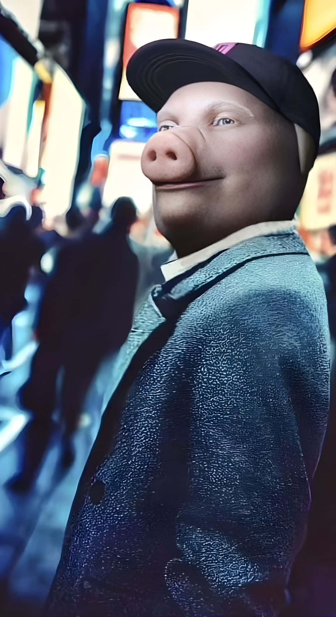 John Pork, pig mask, cap, Full HD Phone Wallpaper