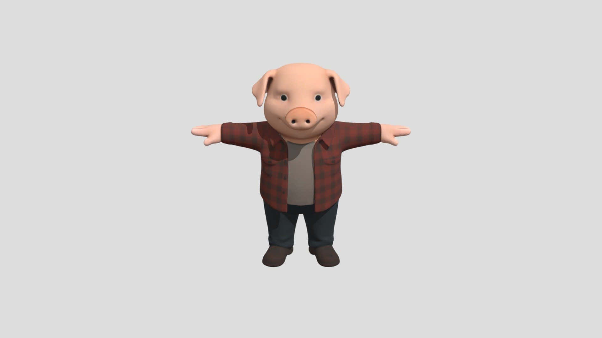 John Pork, red plaid shirt, jeans, Full HD Desktop Wallpaper