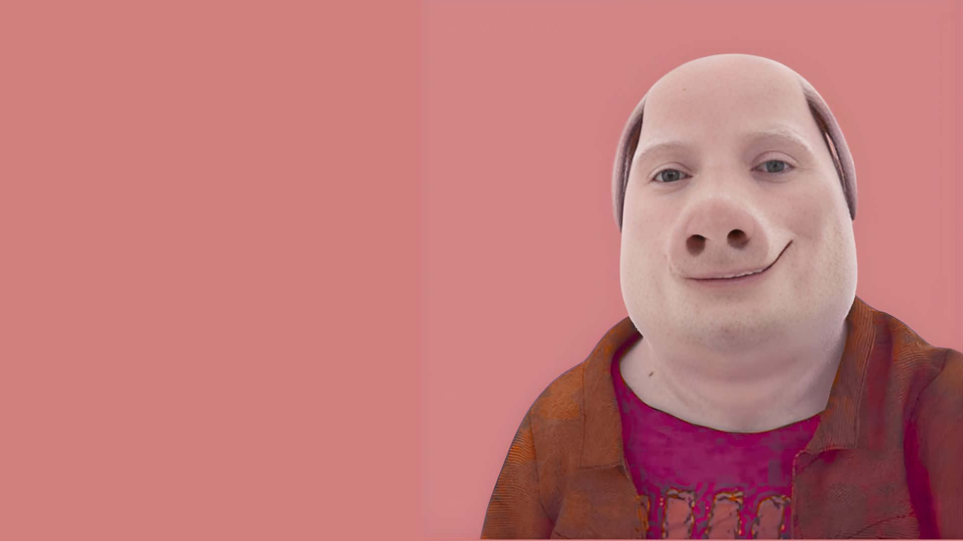 John Pork, pig-faced humanoid, bald head, Full HD Desktop Wallpaper