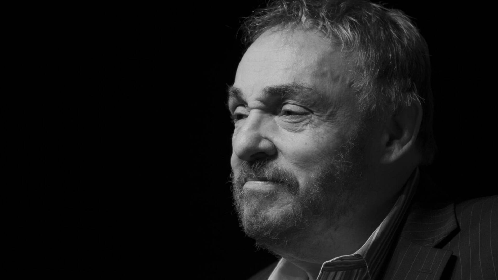 John Rhys Davies, black and white, beard, Full HD Desktop Wallpaper