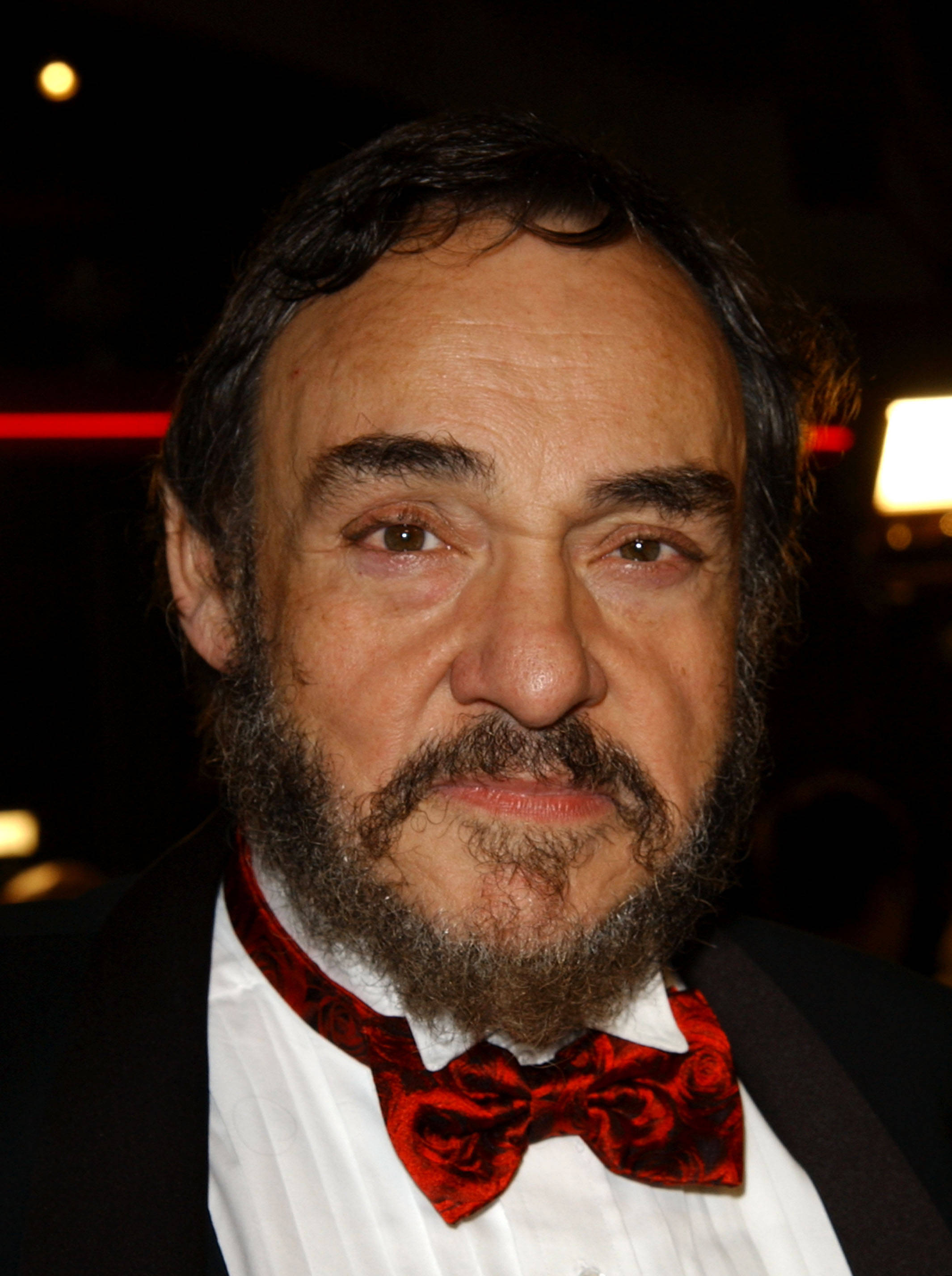 John Rhys Davies, red velvet bow tie, black tuxedo, 2K Phone Wallpaper