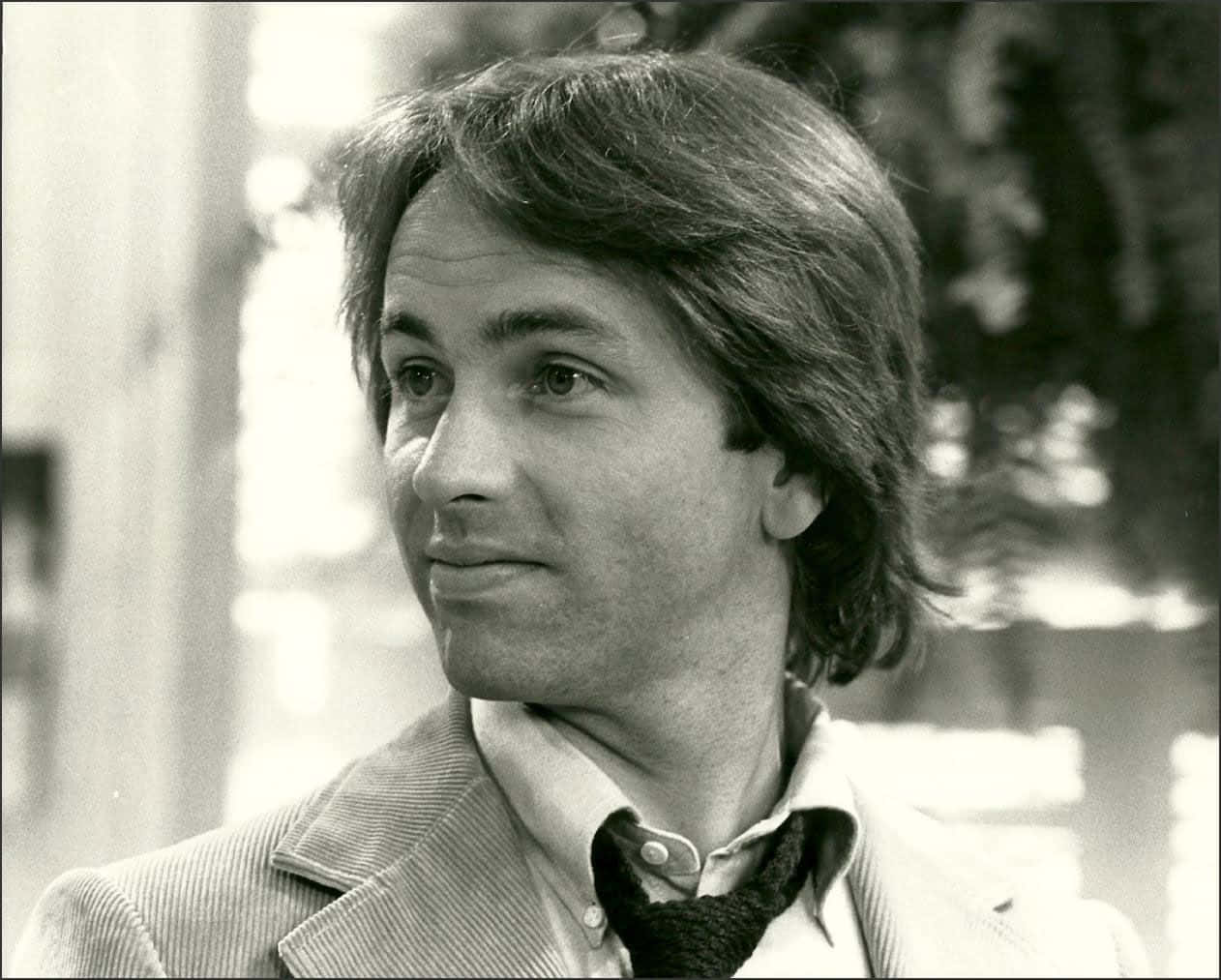 John Ritter, black and white portrait, shoulder-length hair, SD Desktop Wallpaper