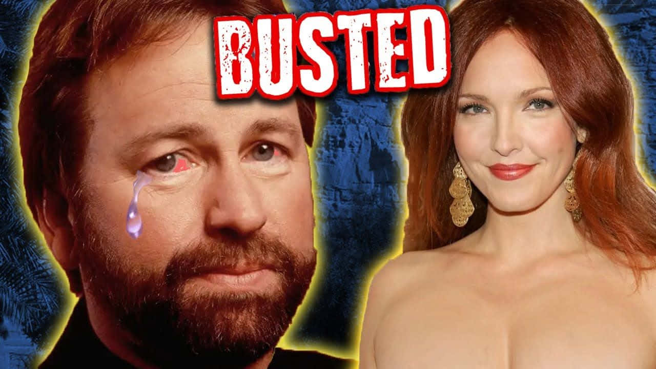 John Ritter, BUSTED, blue textured background, HD Desktop Wallpaper