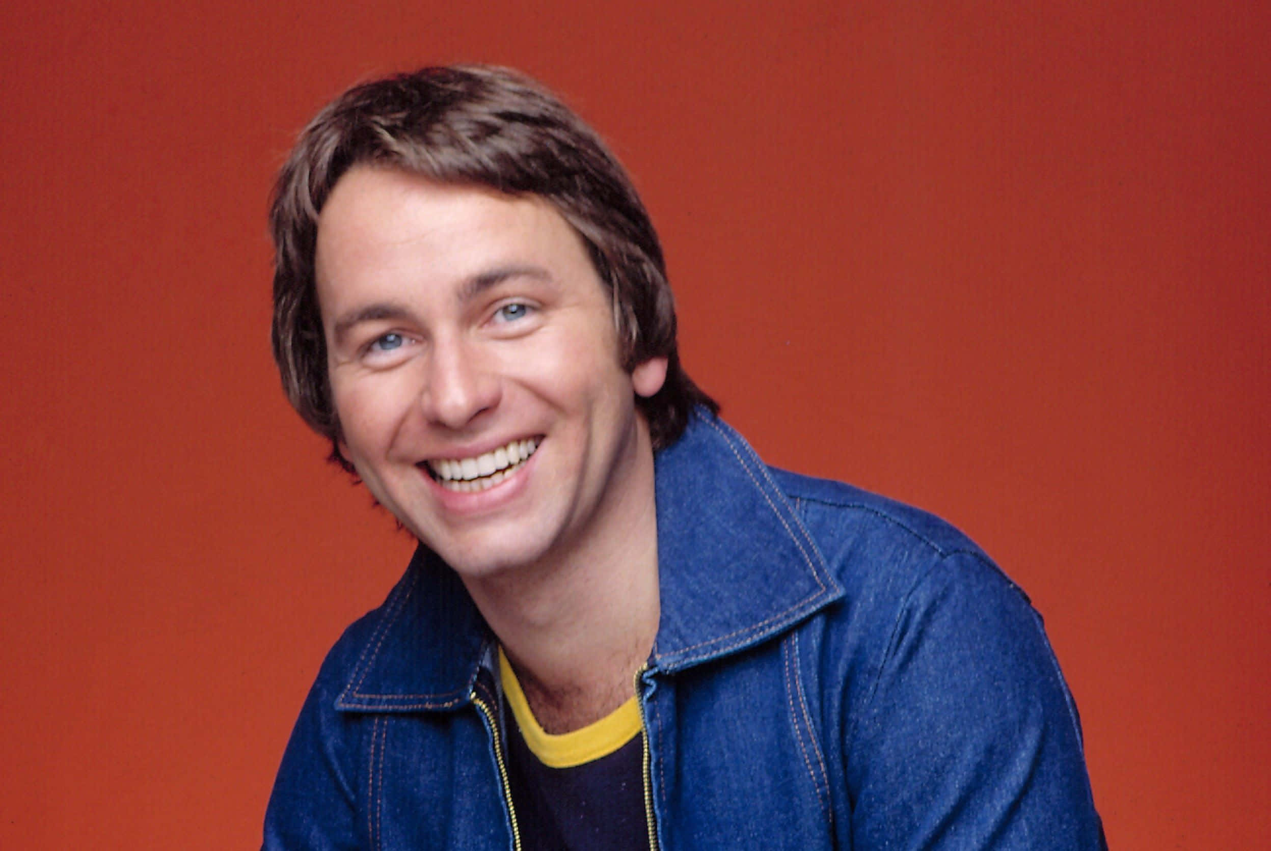 John Ritter, denim jacket, blue eyes, Full HD Desktop Wallpaper