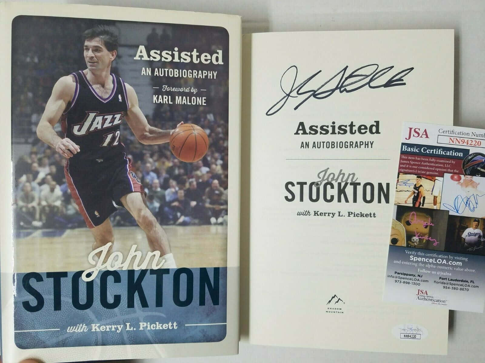 John Stockton, Assisted, JSA certification sticker, HD Desktop Wallpaper