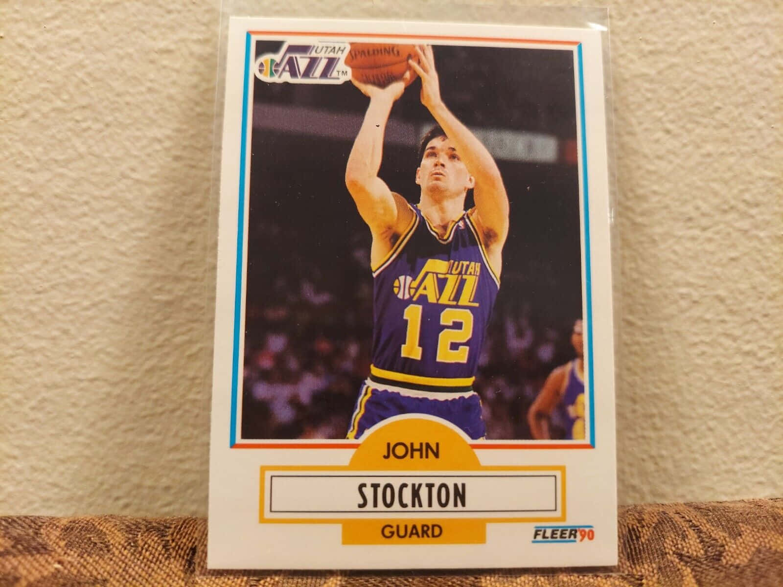 John Stockton, 1990 Fleer, purple Jazz jersey, HD Desktop Wallpaper