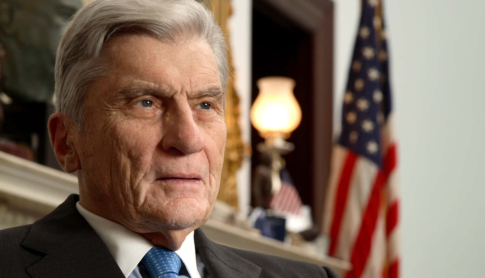 John Warner, American flag, suit, HD Desktop Wallpaper