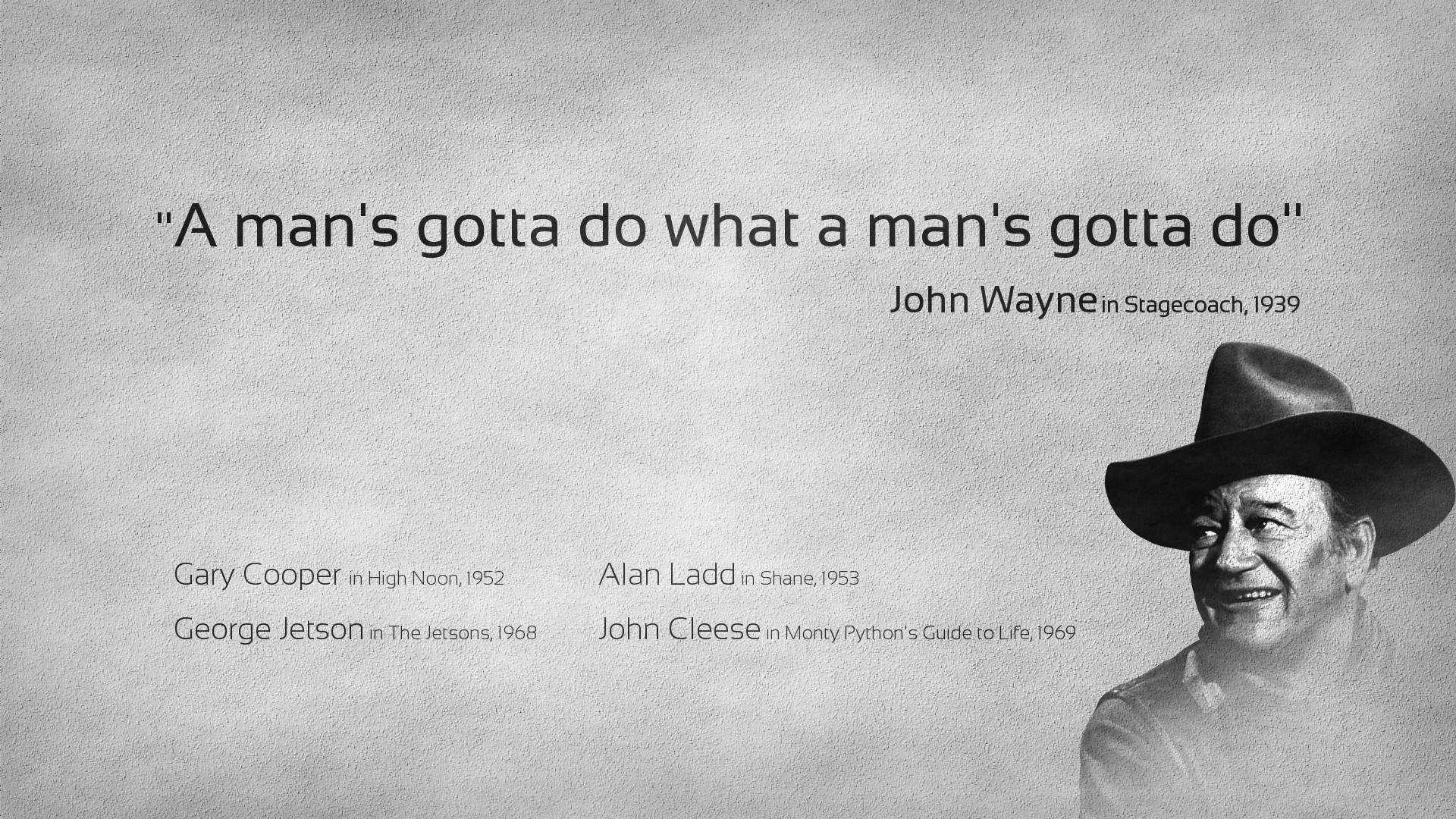 John Wayne, black and white textured wallpaper, portrait, Full HD Desktop Wallpaper